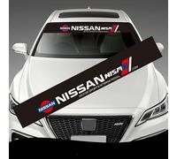 HHD_ABC Car Windshield Sticker for Nissan Sylphy, Self-Adhesive Pvc Sunstrip Styling Decoration,Colourful Reflective Cover -Car Windscreen Sun Strip,A
