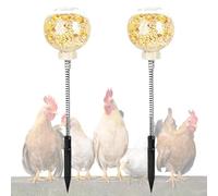 hhdatc 2PCS Chicken Peck Toys Poultry Enrichment Swing & Slow Feeder Chicken Treat Dispenser for Hens Ducks Birds and Parrots Transparent Coop Toys for Fun & Feeding
