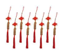hhdatc 8 Red Strings Chinese New Year Feng Shui Coins Good Luck Charm with Chinese Knot for Good Luck Fortune Wealth Health Success Hanging Decorations