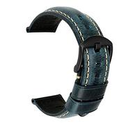 HHDBEGPZV Watch Accessories Band 20mm 22mm 24mm 26mm Special Oil Wax Leather Strap Watchbands(Blue B,18mm)
