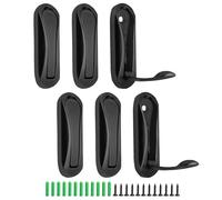 HhdvdyWgd 6Pcs Foldable Wall Hooks, Heavy Duty Coat Hooks for Hanging Coats, Scarves, Hats, Bathrobes, Keys, Bags - Retractable, Space-Saving & Decorative (Black)