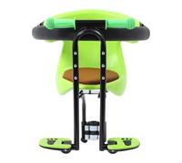HHEMSTD Child Bike Seat Front Mount, Green Bicycle Baby Safety Seat with Guardrail and Adjustable Pedals, 20KG Load Capacity Suitable for 1-4 Years Old Toddlers Mountain Bike