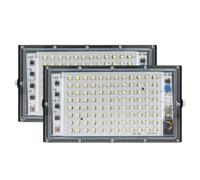HHF, 2-Pack, LED Floodlight 100W AC220V Outdoor Landscape Lighting | IP65 Waterproof Street Lamp Wall Washer 2835SMD(Cool White)
