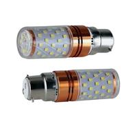 HHF Home Lighting, 2-Pack, Led Corn Bulb E27/E14/B22 12W DC12v 24v 36v 48v 60v Candle Spotlight Home Lamp(White B22,Dc 24v to 60v)