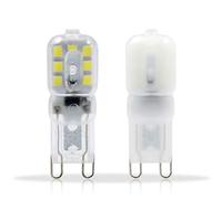 HHF LED Bulbs Lamps, MINI G9 Led Bulb AC 220V 2W Transparent/Milky White Chandelier Spotlight Lamparas Led Light Replacement Halogen Lamp Bombillas (Color : Cold White, Size : G9 220V Milky White)