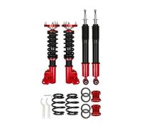 HHFFC Car Front/Rear Suspension Strut Shock Absorber Compatible for Honda Civic 2006-2011 EGR-1011 Adjustable Coilovers Struts Shocks Absorber Kits Aluminum Alloy(Red)