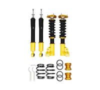 HHFFC Car Front/Rear Suspension Strut Shock Absorber Compatible for Honda Civic 2006-2011 EGR-1011 Adjustable Coilovers Struts Shocks Absorber Kits Aluminum Alloy(For L6-black)