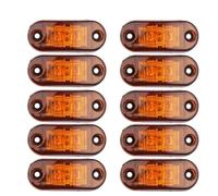Hhfksci 10PCS Warning Lights Diode Light Trailer Truck Yellow Orange White Red LED Side Marker Lamp 12V 24V Rear Lights With Sequential
