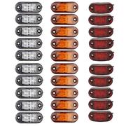 Hhfksci 10PCS Warning Lights Diode Light Trailer Truck Yellow Orange White Red LED Side Marker Lamp 12V 24V Rear Lights With Sequential