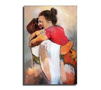 HHGaoArt 1st Day In Heaven Poster Jesus Canvas Wall Art Painting Christ Picture For Living Room Home Decor With Frame (12x18inch)