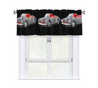 HHGFASD A small car that pursues love Pattern Curtain Valance 54x18in for Kitchen, Bathroom, Laundry Room, and Studio Decor