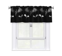 HHGFASD A wolf with bat wings Pattern Curtain Valance 54x18in for Kitchen, Bathroom, Laundry Room, and Studio Decor