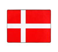 HHGFASD Anti-slip floor mat carpet 63x48in Denmark Danish Flag Pattern good water absorption suitable for kitchen, bathroom and living room