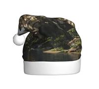 HHGFASD Beautiful castle Pattern Christmas Hat for Adult material is soft and lightweight