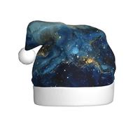 HHGFASD Beautiful starry sky universe Pattern Christmas Hat for Adult material is soft and lightweight