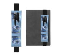 HHGFASD Black Blue Donut Pattern PVC Leather Pencil case Bookmark 2-in-1 Anti Slip Storage Essential for Travel Accounts