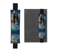 HHGFASD Black Ducks on The Lake Pattern PVC Leather Pencil case Bookmark 2-in-1 Anti Slip Storage Essential for Travel Accounts