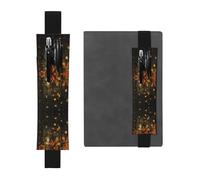 HHGFASD Black Falling Leaves in The rain Pattern PVC Leather Pencil case Bookmark 2-in-1 Anti Slip Storage Essential for Travel Accounts
