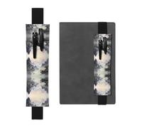 HHGFASD Black fig. Enchanting Scenery Pattern PVC Leather Pencil case Bookmark 2-in-1 Anti Slip Storage Essential for Travel Accounts