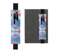 HHGFASD Black Flamingos on The Water Pattern PVC Leather Pencil case Bookmark 2-in-1 Anti Slip Storage Essential for Travel Accounts