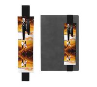 HHGFASD Black Love in The Wheat Field Pattern PVC Leather Pencil case Bookmark 2-in-1 Anti Slip Storage Essential for Travel Accounts