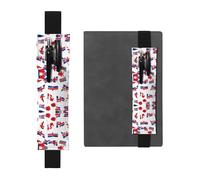 HHGFASD Black National Flag Pattern PVC Leather Pencil case Bookmark 2-in-1 Anti Slip Storage Essential for Travel Accounts