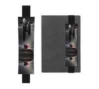 HHGFASD Black on The Book Pattern PVC Leather Pencil case Bookmark 2-in-1 Anti Slip Storage Essential for Travel Accounts