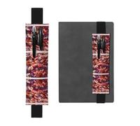 HHGFASD Black Petals in The Sky Pattern PVC Leather Pencil case Bookmark 2-in-1 Anti Slip Storage Essential for Travel Accounts