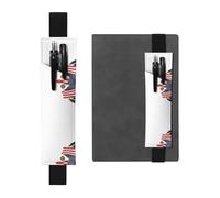 HHGFASD Black Soldier with National Flag Pattern PVC Leather Pencil case Bookmark 2-in-1 Anti Slip Storage Essential for Travel Accounts