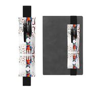 HHGFASD Black Strange Cat Pattern PVC Leather Pencil case Bookmark 2-in-1 Anti Slip Storage Essential for Travel Accounts