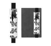 HHGFASD Black Strange Dog Pattern PVC Leather Pencil case Bookmark 2-in-1 Anti Slip Storage Essential for Travel Accounts