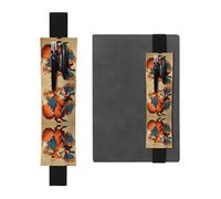 HHGFASD Black The Grape-Picking Fox Pattern PVC Leather Pencil case Bookmark 2-in-1 Anti Slip Storage Essential for Travel Accounts