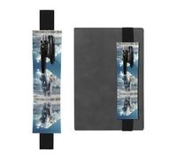 HHGFASD Black The Little Elephant on The Clouds Pattern PVC Leather Pencil case Bookmark 2-in-1 Anti Slip Storage Essential for Travel Accounts