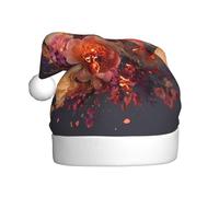 HHGFASD Burning flowers Pattern Christmas Hat for Adult material is soft and lightweight
