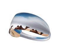 HHGFASD Camel In The Desert Pattern Elastic Exercise Headband Sports Head Tie for Men and Women, Soft, Quick-Dry
