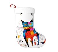 HHGFASD Christmas decorative socks Strange Cat Pattern soft and comfortable no fading suitable for Halloween holiday parties fireplaces