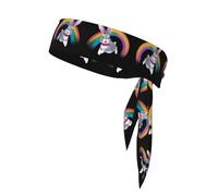 HHGFASD Crossing the rainbow Pattern Sports Head Tie Headband for Men and Women, Soft & Breathable Moisture Wicking Athletic