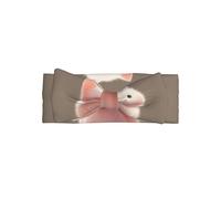 HHGFASD Dazed Kitten Pattern Baby Bow Headband - Soft, Skin-Friendly, and Stretchy Polyester Headband for Infants 0-6 Months