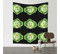 HHGFASD Decoration Tapestry 60x51in Cute round cabbage Pattern Soft, Durable, Skin Friendly, Lightweight Wall Hanging for Indoor & Outdoor Use