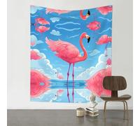 HHGFASD Decoration Tapestry 60x51in Flamingos on the water Pattern Soft, Durable, Skin Friendly, Lightweight Wall Hanging for Indoor & Outdoor Use