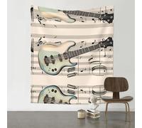 HHGFASD Decoration Tapestry 60x51in Guitar Bass Music Musical Instruments Pattern Soft, Durable, Skin Friendly, Lightweight Wall Hanging for Indoor & Outdoor Use