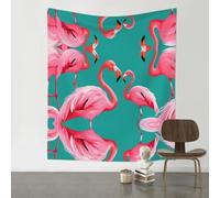 HHGFASD Decoration Tapestry 60x51in Lovely Pink Flamingos Pattern Soft, Durable, Skin Friendly, Lightweight Wall Hanging for Indoor & Outdoor Use