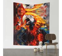 HHGFASD Decoration Tapestry 60x51in Screaming Parrot Pattern Soft, Durable, Skin Friendly, Lightweight Wall Hanging for Indoor & Outdoor Use