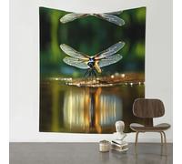 HHGFASD Decoration Tapestry 60x51in The Dragonfly Flies Pattern Soft, Durable, Skin Friendly, Lightweight Wall Hanging for Indoor & Outdoor Use