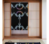 HHGFASD Door curtain 34x56in Evil owl Pattern good drape light-blocking and dust-proof suitable for offices and restaurants