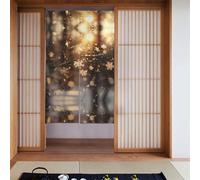 HHGFASD Door curtain 34x56in Falling snowflakes Pattern good drape light-blocking and dust-proof suitable for offices and restaurants
