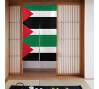 HHGFASD Door curtain 34x56in Flag of the State of Palestine Pattern good drape light-blocking and dust-proof suitable for offices and restaurants