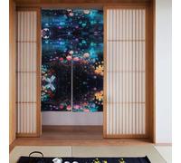 HHGFASD Door curtain 34x56in Flowers at the River Pattern good drape light-blocking and dust-proof suitable for offices and restaurants