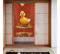 HHGFASD Door curtain 34x56in Happy Little Yellow Duck Pattern good drape light-blocking and dust-proof suitable for offices and restaurants