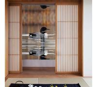 HHGFASD Door curtain 34x56in Loon Birds Pattern good drape light-blocking and dust-proof suitable for offices and restaurants